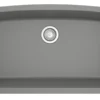 Karran 33" Undermount Quartz Composite Kitchen Sink, Grey, QU-712-GR