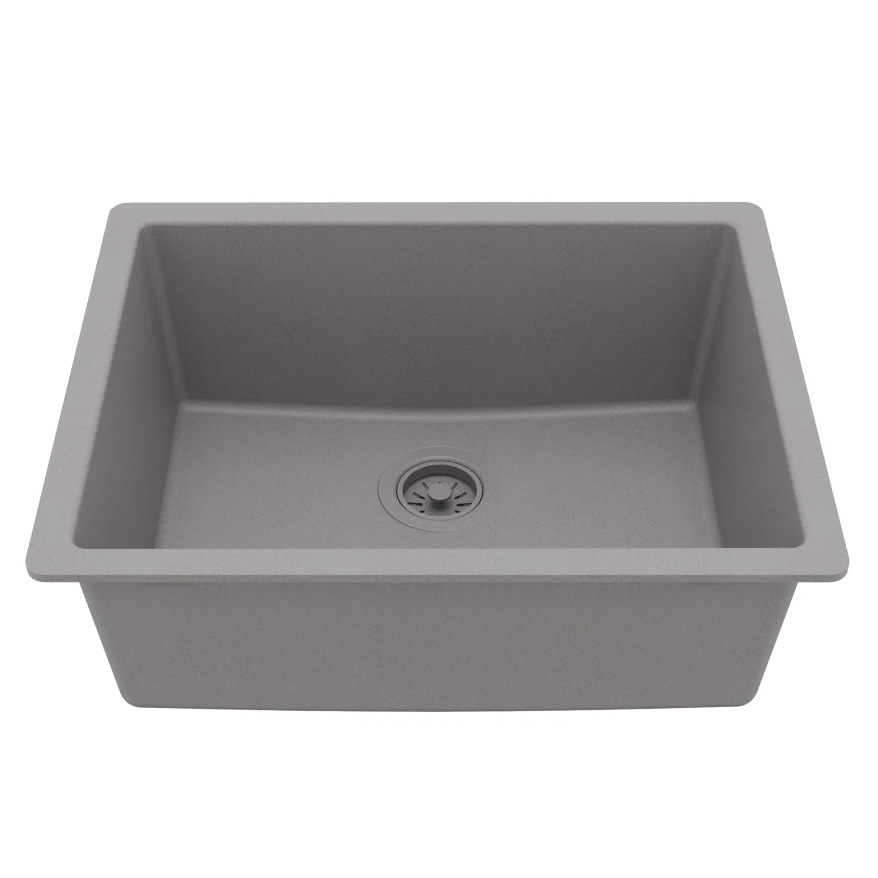 Karran 24" Undermount Quartz Composite Kitchen Sink, Grey, QU-820-GR