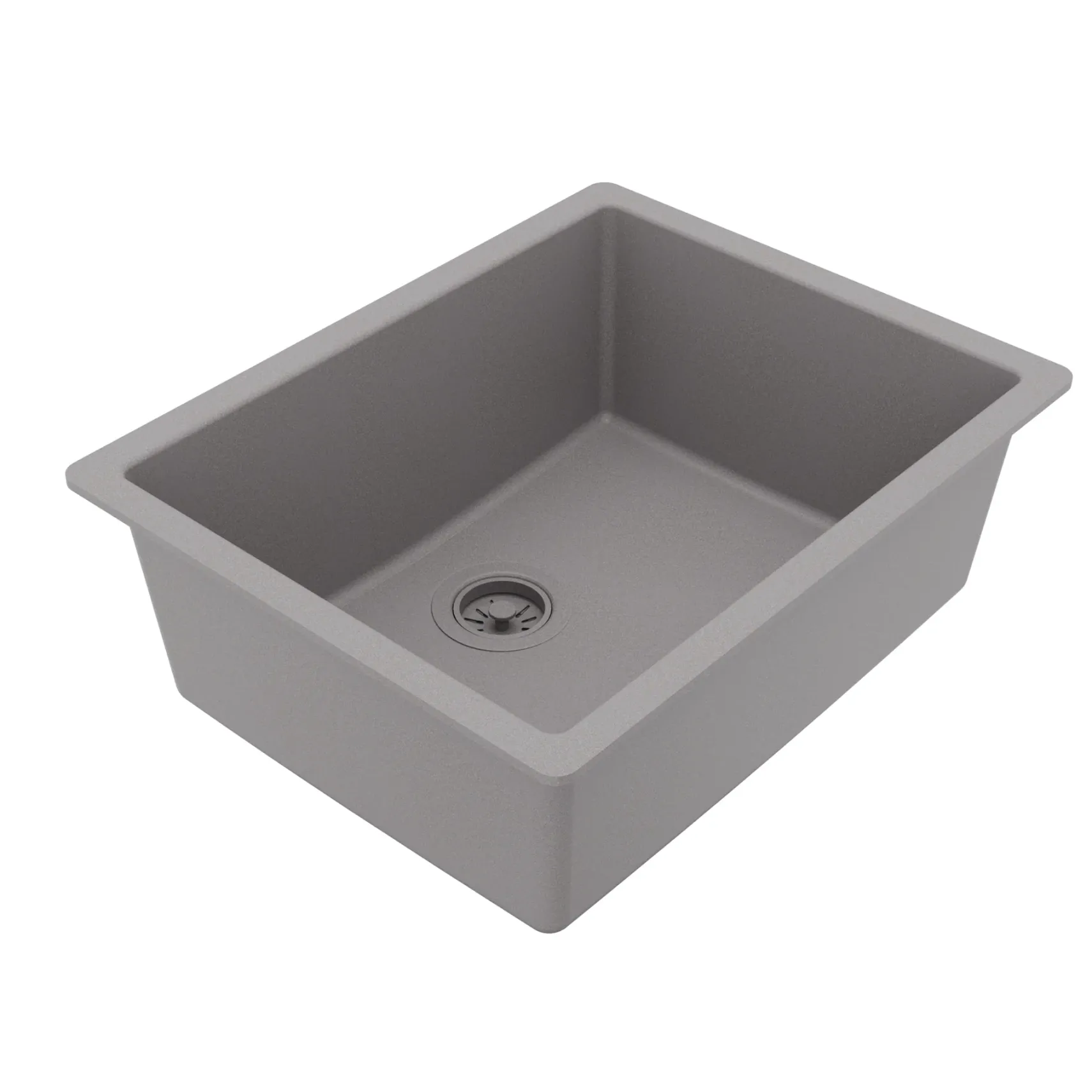 Karran 24" Undermount Quartz Composite Kitchen Sink, Grey, QU-820-GR