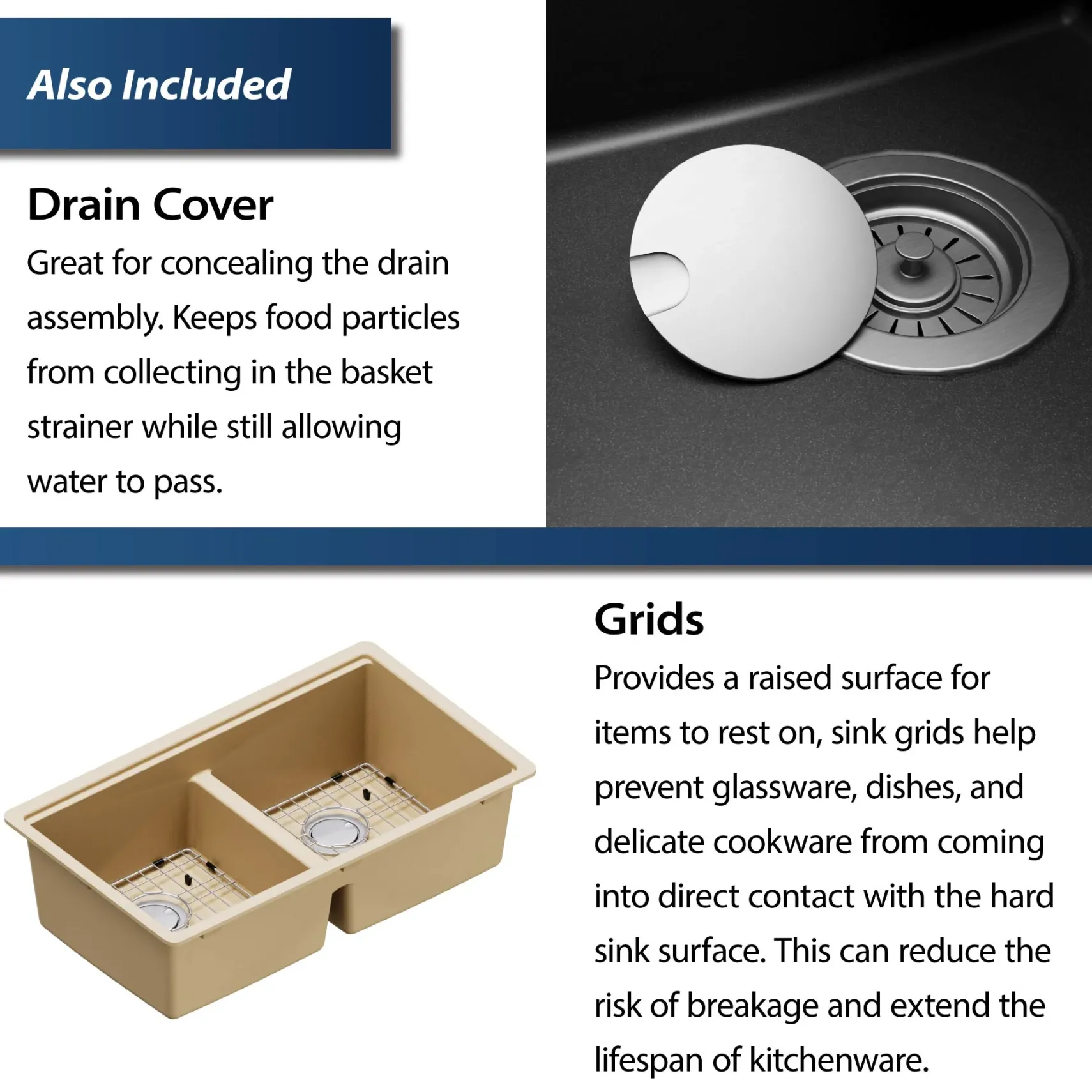 Karran 33" Undermount Quartz Composite Kitchen Sink, 50/50 Double Bowl, Bisque, QUWS-880-BI