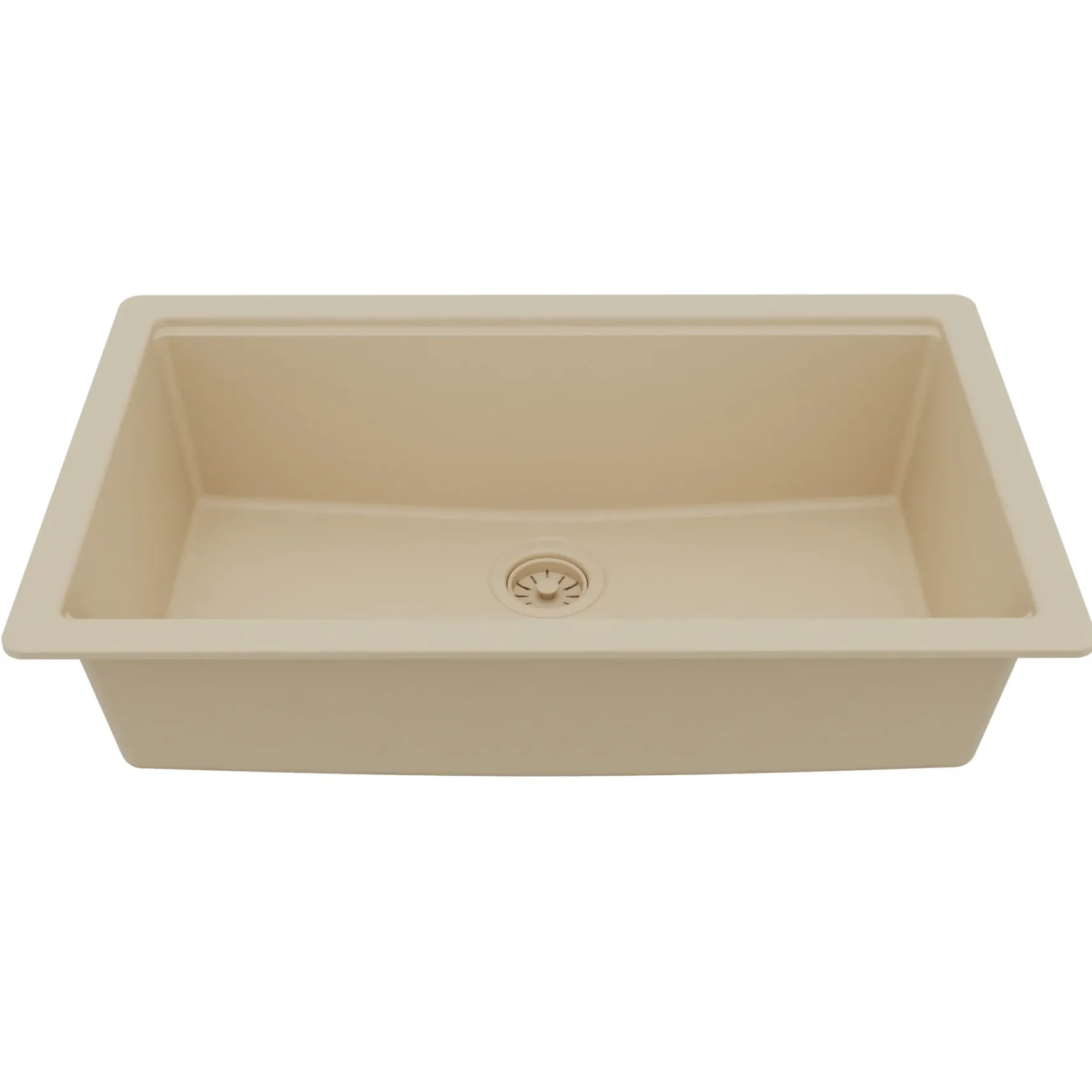 Karran 32" Undermount Quartz Composite Workstation Kitchen Sink, Bisque, QUWS-875-BI-PK2