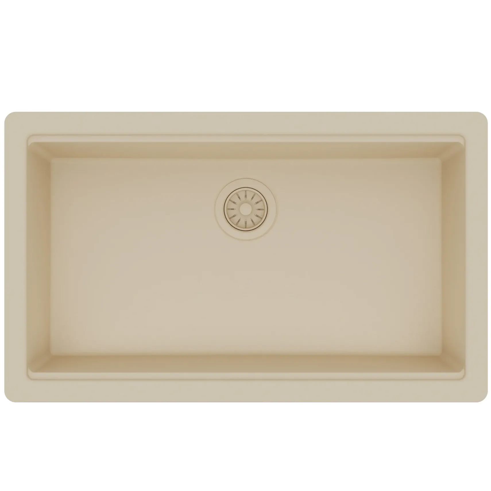 Karran 32" Undermount Quartz Composite Workstation Kitchen Sink, Bisque, QUWS-875-BI-PK2