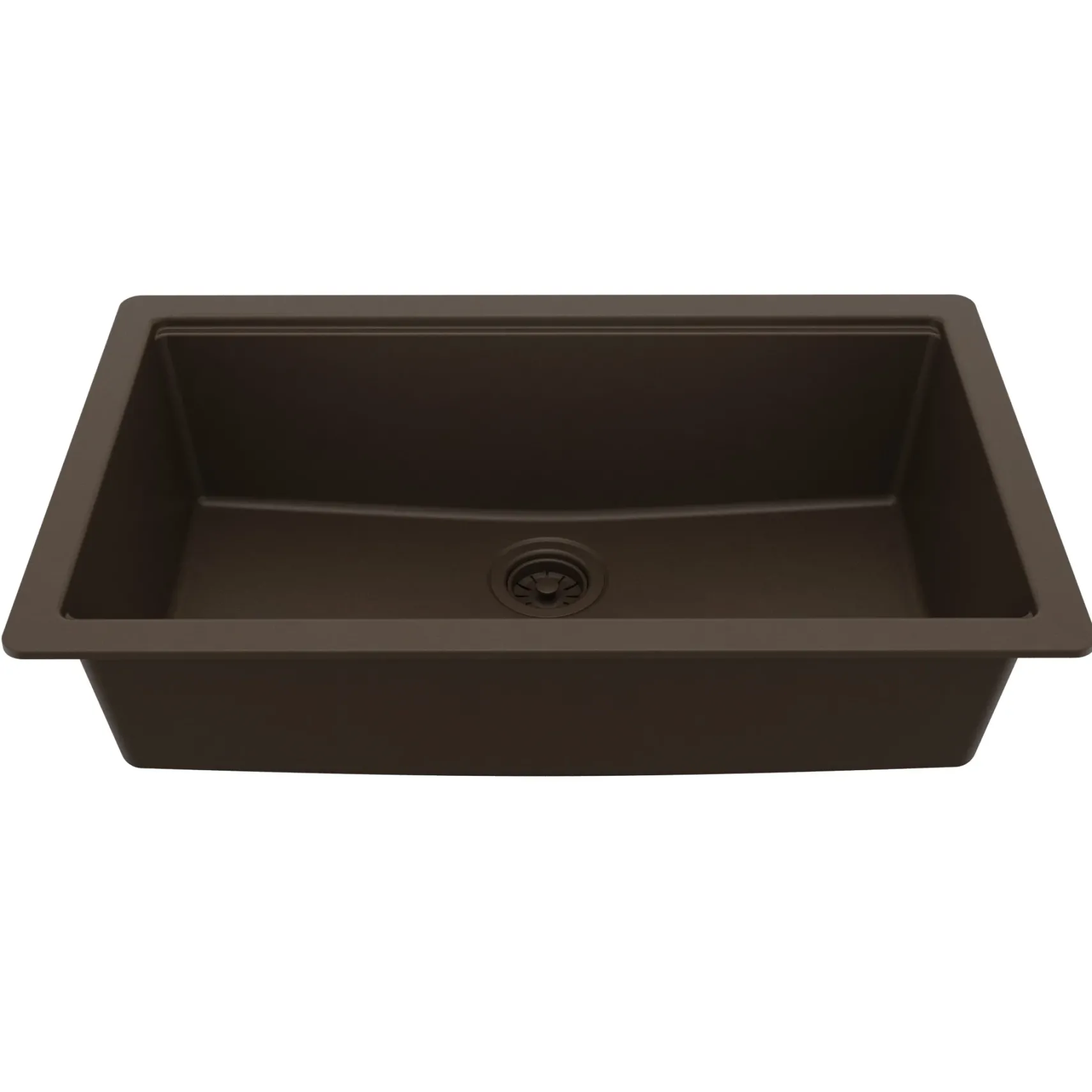 Karran 32" Undermount Quartz Composite Workstation Kitchen Sink, Brown, QUWS-875-BR-PK2