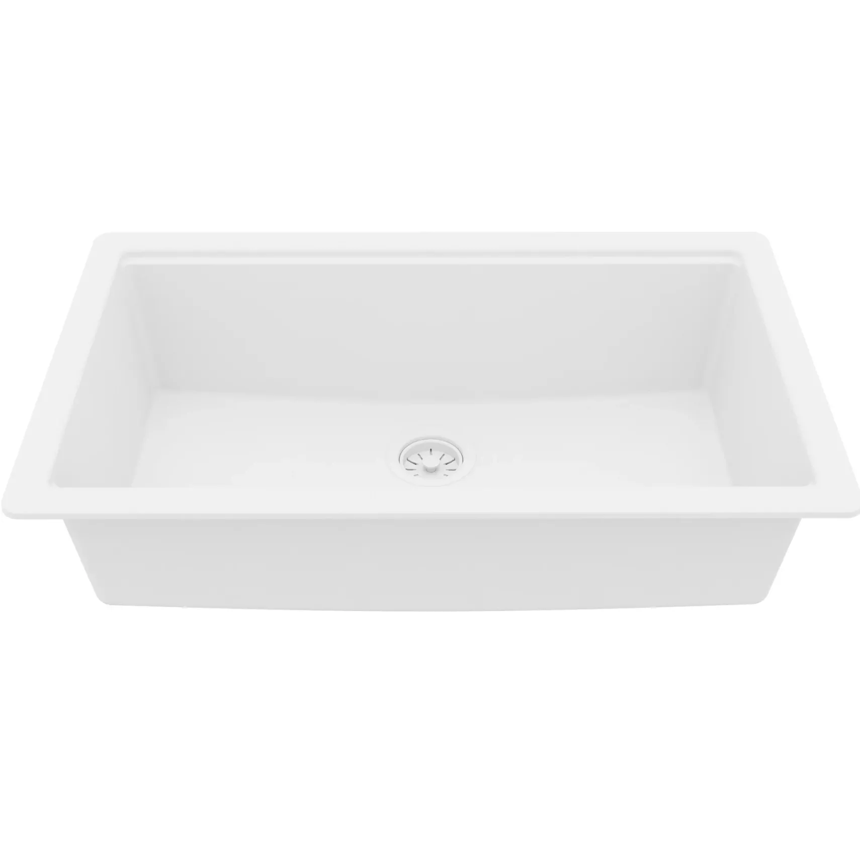Karran 32" Undermount Quartz Composite Workstation Kitchen Sink, White, QUWS-875-WH-PK2
