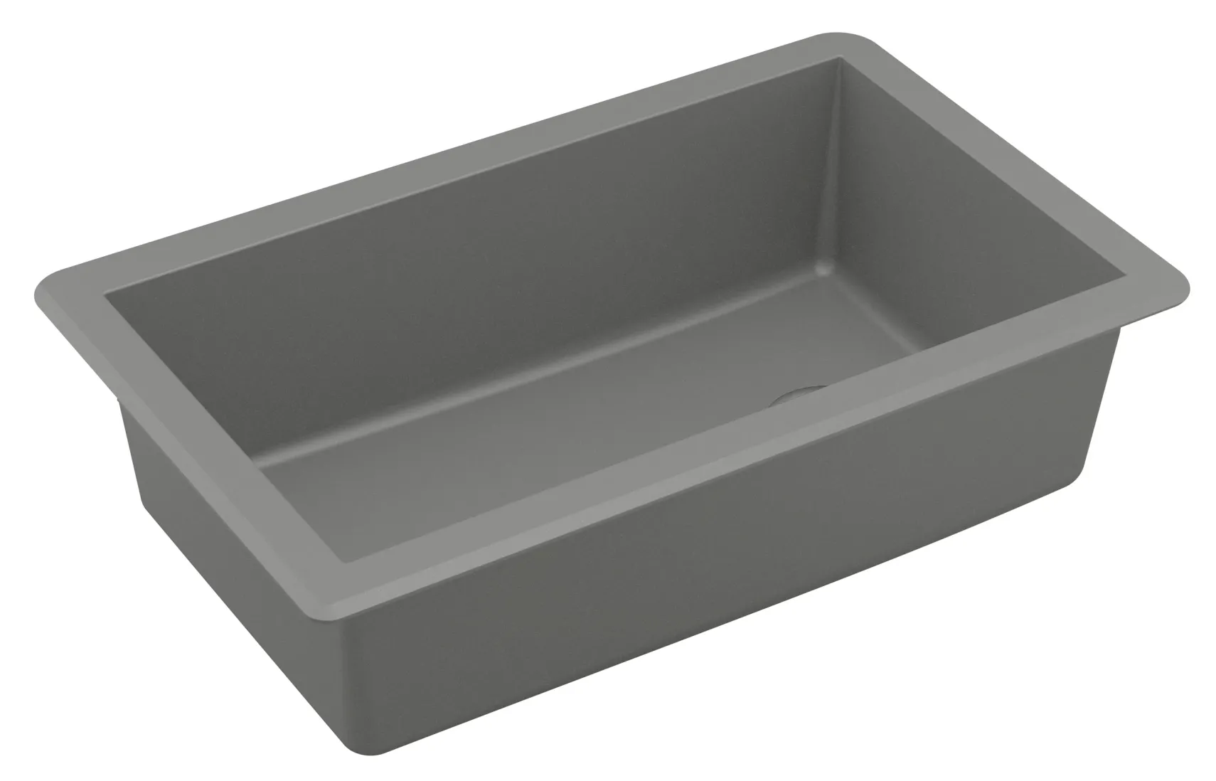 Karran 32" Undermount Quartz Composite Kitchen Sink, Grey, QU-670-GR