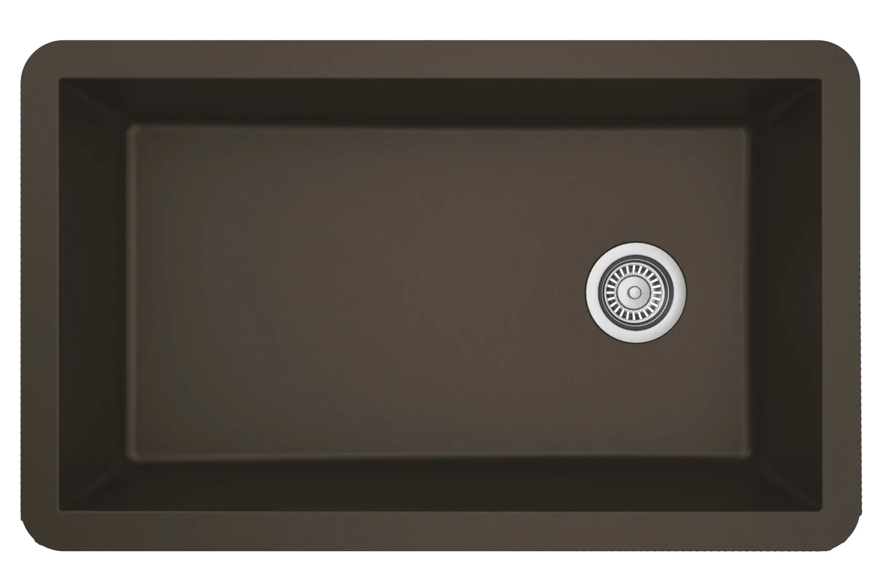 Karran 32" Undermount Quartz Composite Kitchen Sink, Brown, QU-670-BR