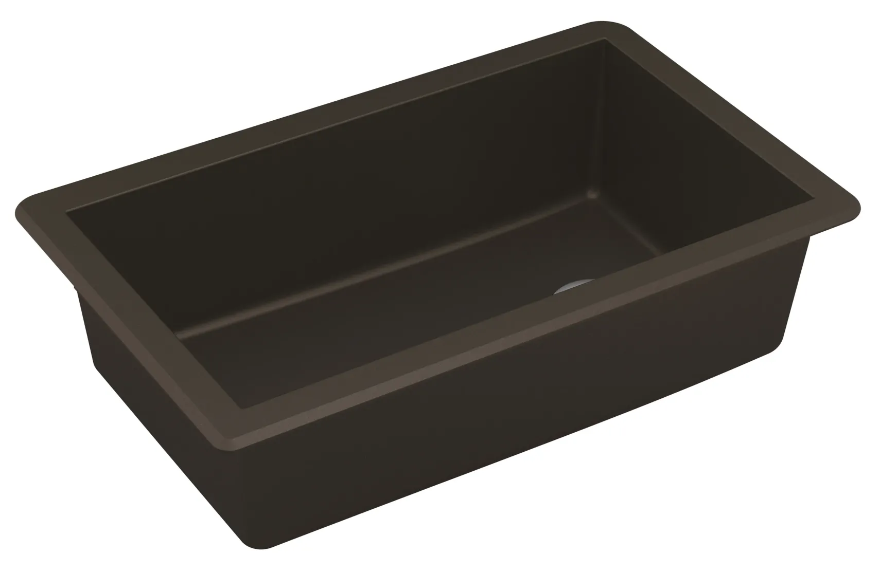 Karran 32" Undermount Quartz Composite Kitchen Sink, Brown, QU-670-BR