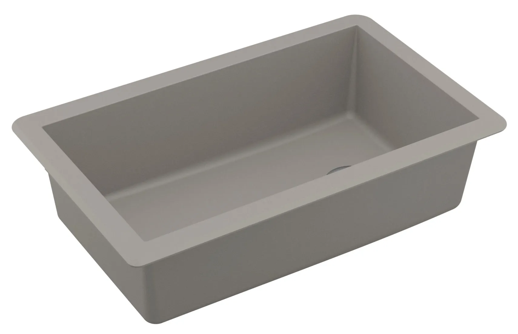Karran 32" Undermount Quartz Composite Kitchen Sink, Concrete, QU-670-CN-PK1