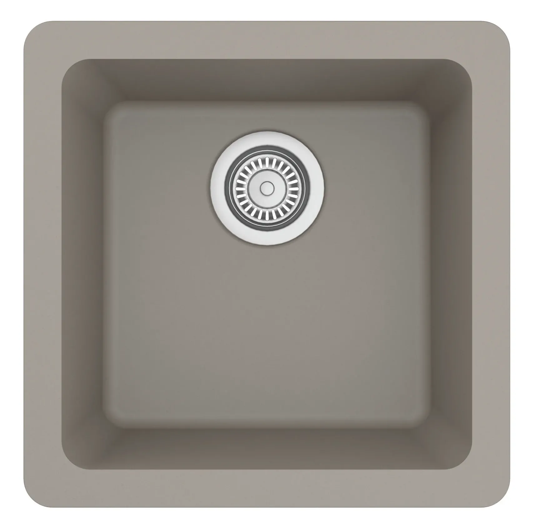 Karran 17" Undermount Quartz Composite Kitchen Sink, Concrete, QU-690-CN