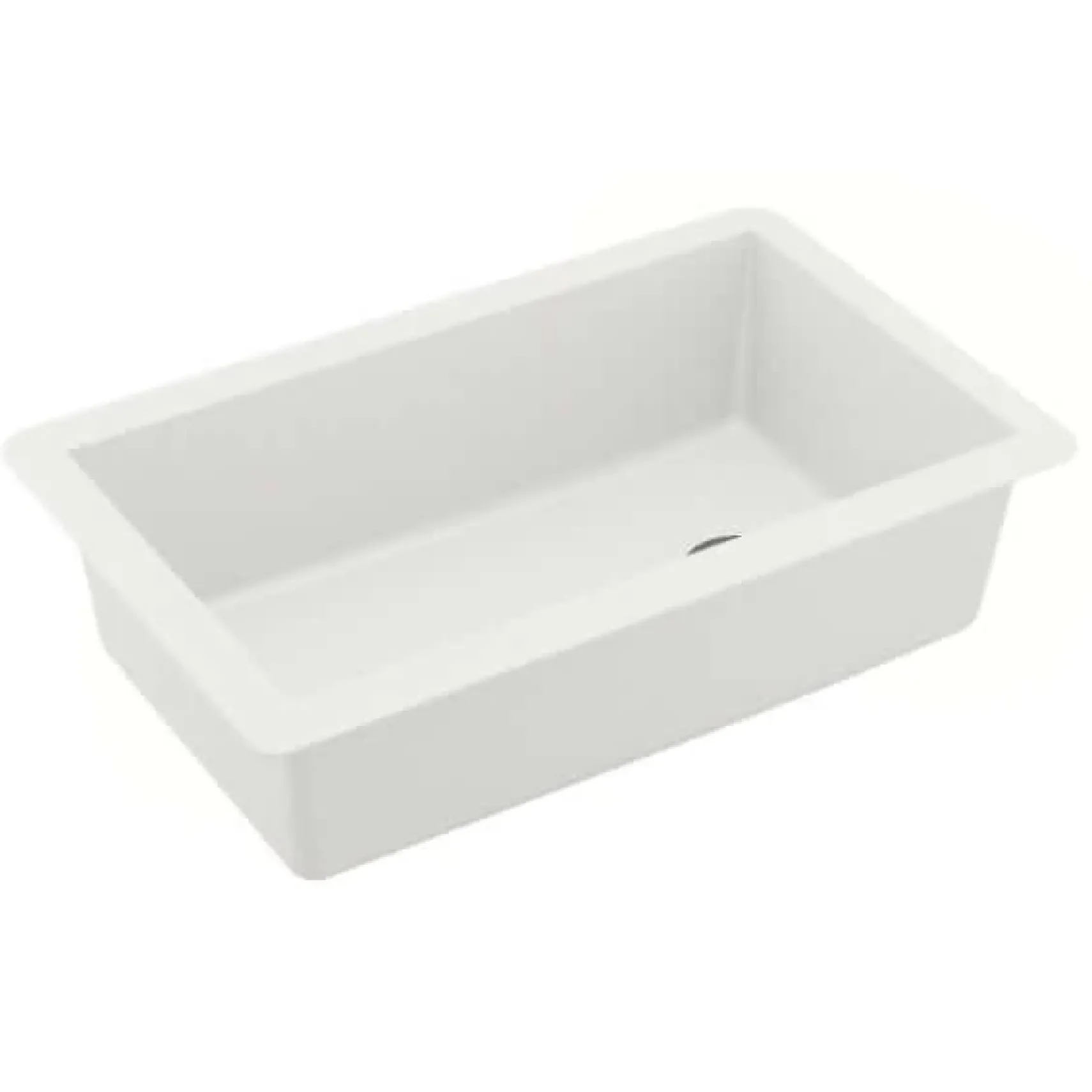 Karran 32" Undermount Quartz Composite Kitchen Sink, White, QU-670-WH-PK1