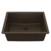 Karran 24" Undermount Quartz Composite Kitchen Sink, Brown, QU-820-BR