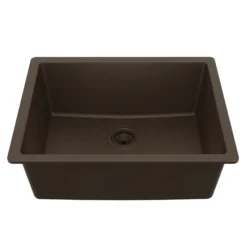 Karran 24" Undermount Quartz Composite Kitchen Sink, Brown, QU-820-BR