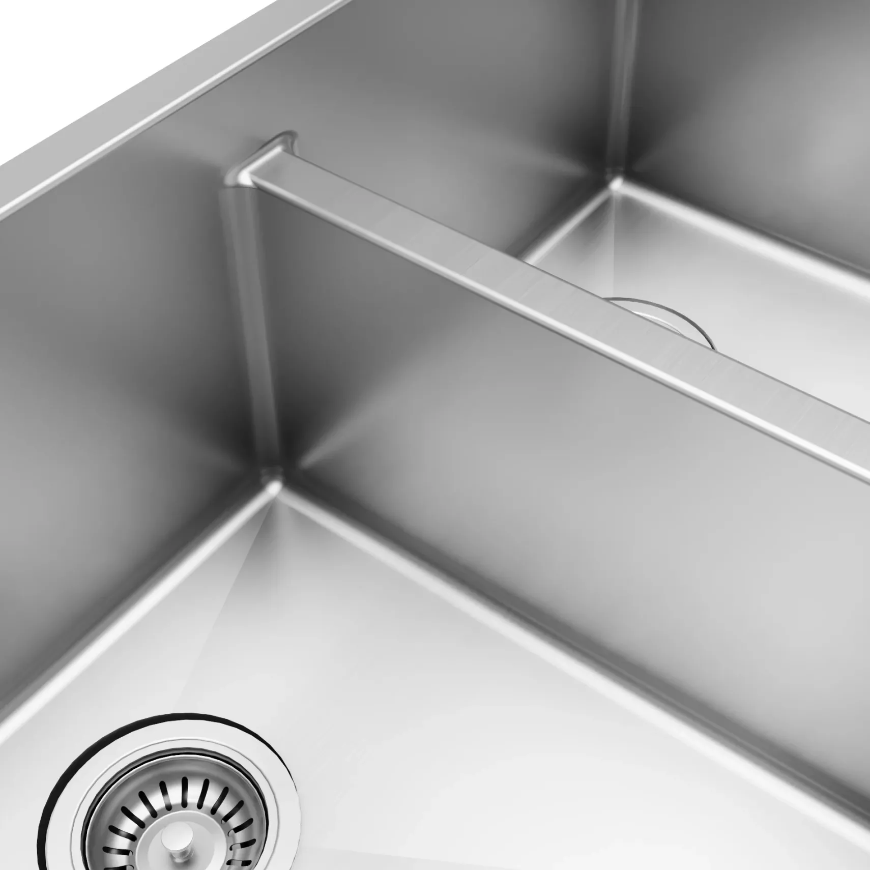 Karran 32" Undermount Stainless Steel Kitchen Sink with Accessories, 60/40 Double Bowl, 16 Gauge, EL-77-PK1