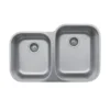 Karran 32" Undermount Stainless Steel Kitchen Sink, 40/60 Double Bowl, 18 Gauge, U-6040L