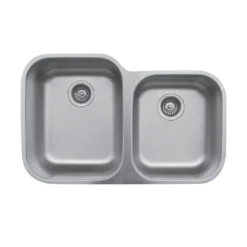 Karran 32" Undermount Stainless Steel Kitchen Sink, 60/40 Double Bowl, 18 Gauge, U-6040R