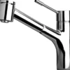Latoscana Elba Single Handle Pull Out Kitchen Faucet Dual Function Sprayer, Brushed Nickel, 78PW576