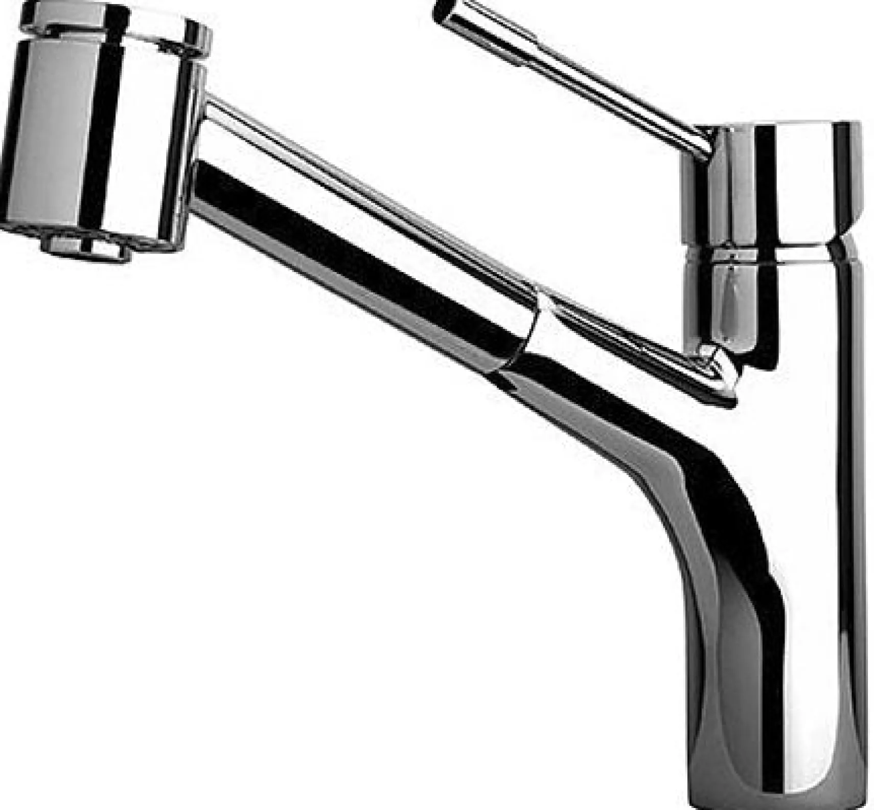 Latoscana Elba Single Handle Pull Out Kitchen Faucet Dual Function Sprayer, Brushed Nickel, 78PW576