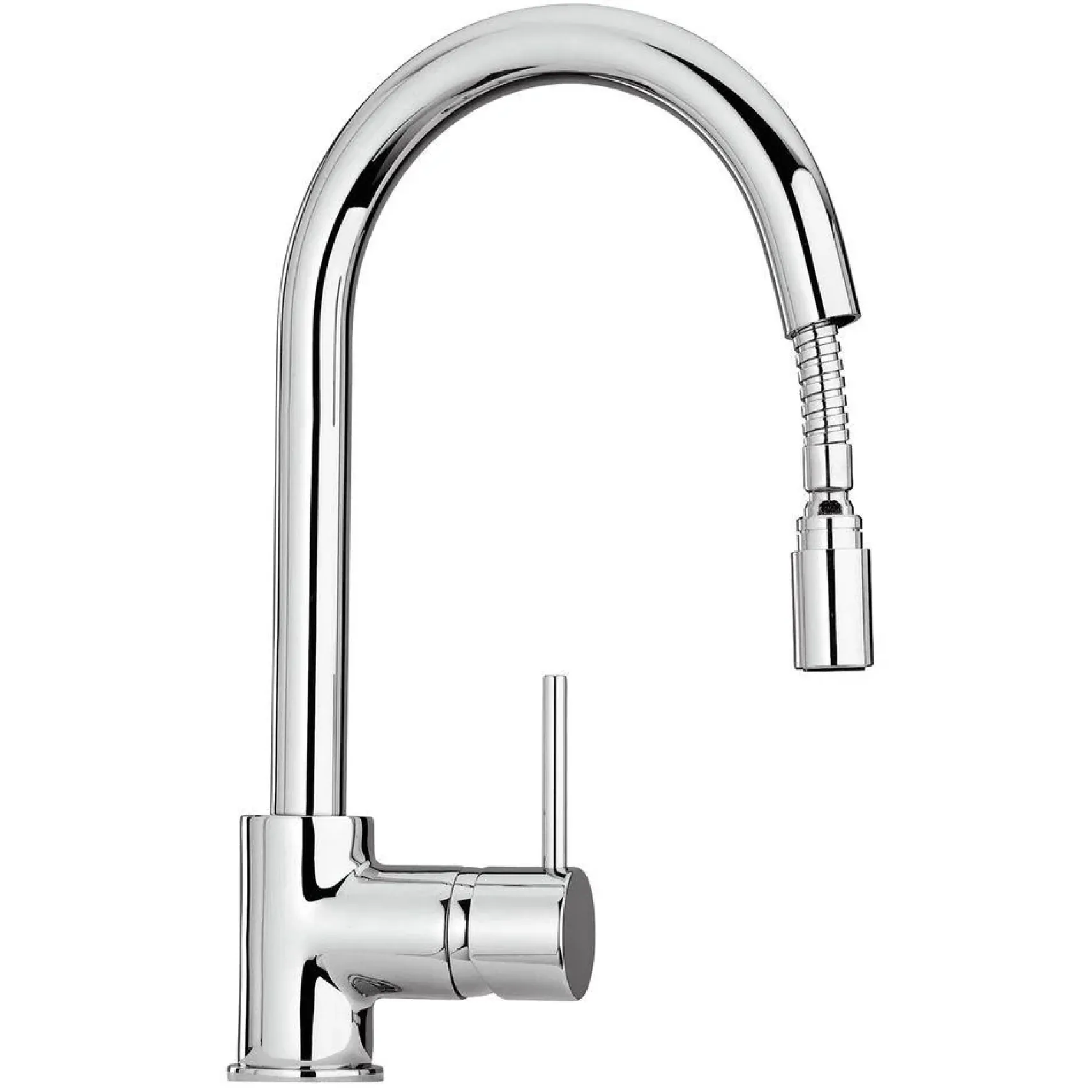 Latoscana Elba Single Handle Pull Down Kitchen Faucet, Stream Only, Chrome, 78CR591