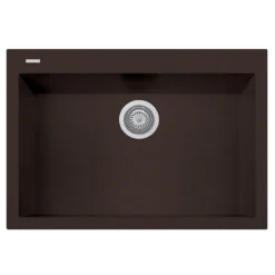 Latoscana Plados 30" Quartz Composite Drop-in Single Bowl Kitchen Sink, Brown, ON7610-64UG