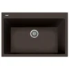 Latoscana Plados 33" Quartz Composite Drop-in Single Bowl Kitchen Sink, Brown, ON8410-64UG