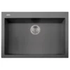 Latoscana Plados 30" Quartz Composite Drop-in Single Bowl Kitchen Sink, Silver, ON7610-42UG