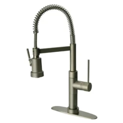 Latoscana Single Handle Pull Out Spray Kitchen Faucet, Brushed Nickel, 78PW557