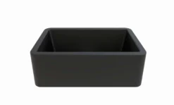 LaToscana 30" Farmhouse Sink, Quartz Composite, Black Metallic, Marmorin Series, LA3019B