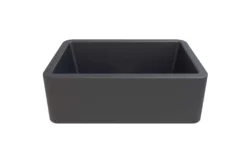 LaToscana 30" Farmhouse Sink, Quartz Composite, Titanium Grey Metallic, Marmorin Series, LA3019T