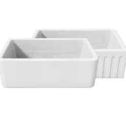 Latoscana 30" Fireclay Single Bowl Farmhouse Apron Sink, White, LFS3018W