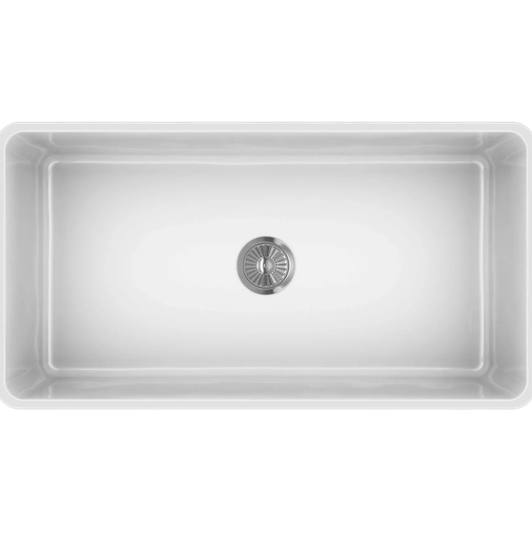 Latoscana 36" Fireclay Single Bowl White Farmhouse Apron Sink, Reversible, LTW3619W