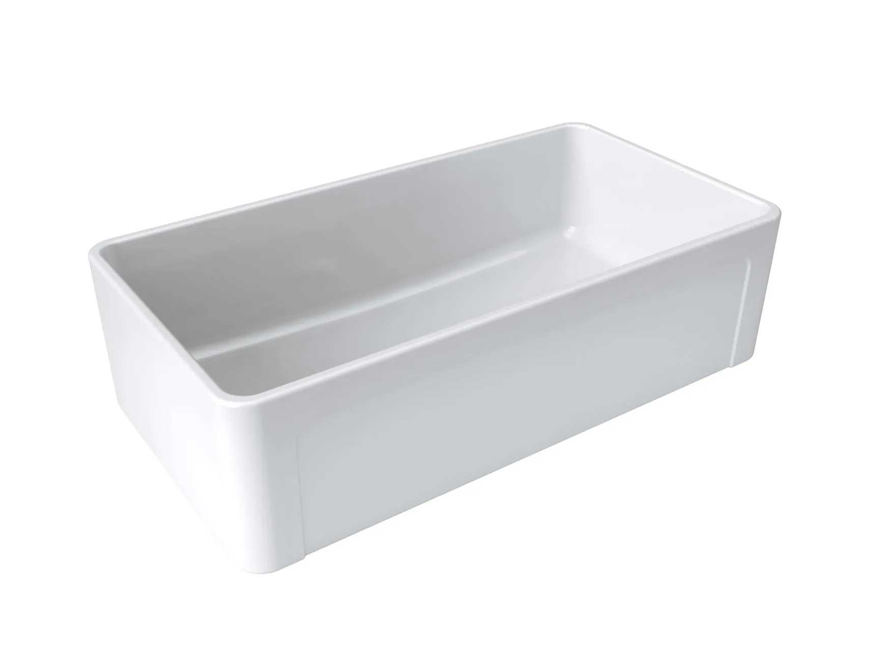 Latoscana 36" Fireclay Single Bowl White Farmhouse Apron Sink, Reversible, LTW3619W