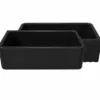 Latoscana 33" Fireclay Single Bowl Black Farmhouse Apron Sink, Reversible, LFS3318B