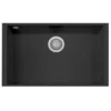 Latoscana Plados 30" Quartz Composite Undermount Single Bowl Kitchen Sink, Black, ON7610ST-44UG