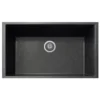 Latoscana Plados 33" Quartz Composite Undermount Single Bowl Kitchen Sink, Black, ON8410ST-44UG
