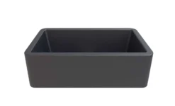 LaToscana 33" Quartz Composite Farmhouse Sink, Titanium Grey Metallic, Marmorin Series, LA3319T