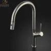 MaestroBath 1.8 GPM Aura Modern ADA Kitchen Faucet With 2 Jets, Brushed Nickel, Lead-Free Brass, KIT-AUR-BNI