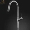 MaestroBath 1.8 GPM Brezza Modern ADA Kitchen Faucet With 2 Jets, Chrome, Lead-Free Brass, Polished Chrome, KIT-BRZ-CHR
