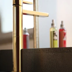 MaestroBath 1.2 GPM Flusso Luxury Waterfall ADA Bathroom Faucet, Polished Gold, Lead-Free Brass, FAU-FLS-PGL