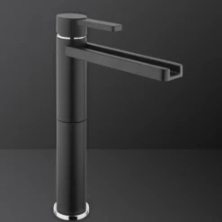 MaestroBath 1.2 GPM Flusso Luxury Waterfall ADA Bathroom Faucet, Matte Black, Lead-Free Brass, Matt Black, FAU-FLS-BLK