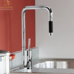 MaestroBath 1.8 GPM Lussuria Bendable ADA Kitchen Faucet, Brushed Nickel, Lead-Free Brass, KIT-LUS-BNI