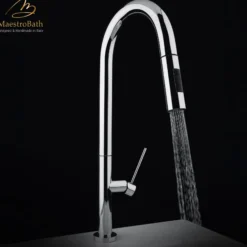 MaestroBath 1.8 GPM Merlo ADA Kitchen Faucet, Chrome, Lead-Free Brass, Polished Chrome, KIT-MER-CHR