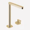 MaestroBath 1.2 GPM Ninfea Luxury Single Handle ADA Bathroom Sink Faucet, Polished Gold, High, Lead-Free Brass, FAU-NIH-PGL
