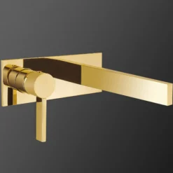 MaestroBath 1.2 GPM Primavera Wall-Mounted ADA Bathroom Faucet, Polished Gold, Lead-Free Brass, FAU-PR21-PGL