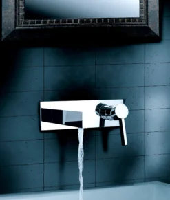 MaestroBath 1.2 GPM Primavera Wall-Mounted ADA Bathroom Faucet, Chrome, Without pop-up drain, Lead-Free Brass, Polished Chrome, FAU-PR21-CHR