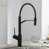 MaestroBath 1.8 GPM Raffinato Mono ADA Kitchen Faucet, Black, Lead-Free Brass, Matt Black, KIT-RAF-BLK