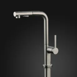 MaestroBath 1.8 GPM Rosa Modern ADA Kitchen Faucet With 2 Jets, Brushed Nickel, Lead-Free Brass, KIT-ROS-BNI