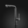 MaestroBath 1.8 GPM Rosa Modern ADA Kitchen Faucet With 2 Jets, Black, Lead-Free Brass, Matt Black, KIT-ROS-BLK
