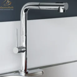 MaestroBath 1.8 GPM Usignolo ADA Kitchen Faucet, Chrome, Lead-Free Brass, Polished Chrome, KIT-USI-CHR