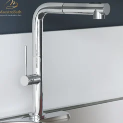 MaestroBath 1.8 GPM Usignolo ADA Kitchen Faucet, Brushed Nickel, Lead-Free Brass, KIT-USI-BNI