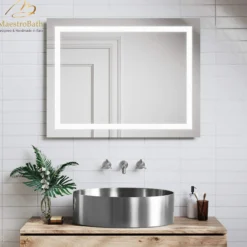 MaestroBath 16" Regina Modern Round Vessel ADA Bathroom Sink, Brushed Silver, Stainless Steel, STN-RGN-BRS